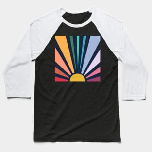 Boho vintage rainbow sunshine Baseball T-Shirt